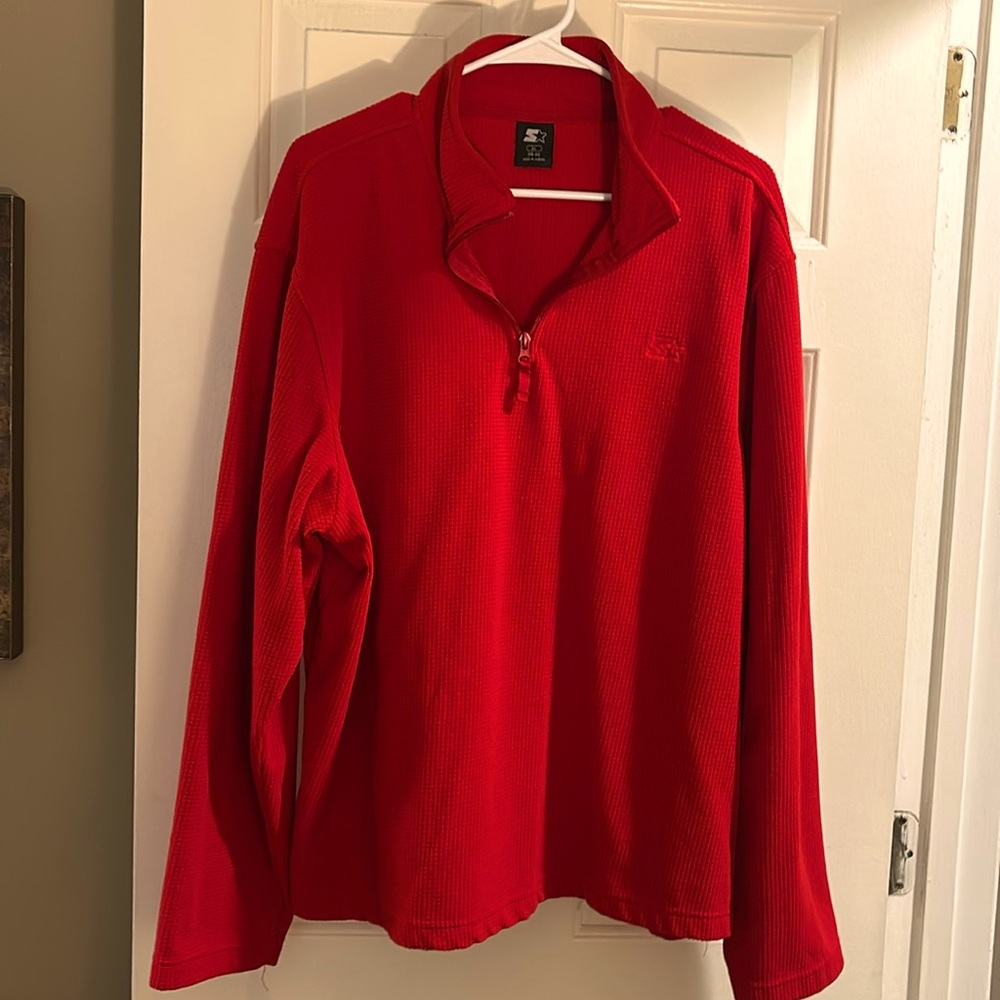 Men’s Red Pullover Starter Shirt